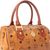 MCM Visetos Monogram Boston Handbag