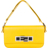 Fendi Sunflower Leather Limited Buckle Baguett Shoulder Bag