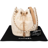 Chanel Cotton Deauville Pearl Bucket Crossbody Bag