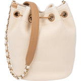 Chanel Cotton Deauville Pearl Bucket Crossbody Bag
