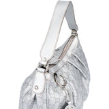 Gucci Silver GG Monogram Sukey Handbag