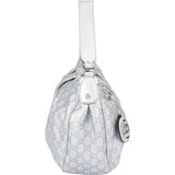 Gucci Silver GG Monogram Sukey Handbag