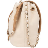 Chanel Cotton Deauville Pearl Bucket Crossbody Bag