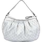 Gucci Silver GG Monogram Sukey Handbag