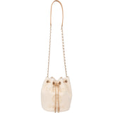 Chanel Cotton Deauville Pearl Bucket Crossbody Bag