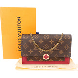Louis Vuitton Canvas Monogram Flore Wallet On Chain Crossbody Bag