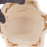 Chanel Cotton Deauville Pearl Bucket Crossbody Bag