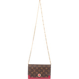 Louis Vuitton Canvas Monogram Flore Wallet On Chain Crossbody Bag