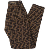 Fendi FF Monogram Women Jeans Pants (D 36 / IT 41)