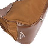 Prada Brown Nylon Triangle Handbag