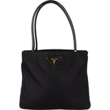 Prada Noir Nylon Triangle Handbag