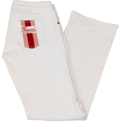 Gucci White Cotton Jeans (IT 38 / DE 34) - vintageandkickz