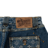 Louis Vuitton Denim Monogram Skirt (38)