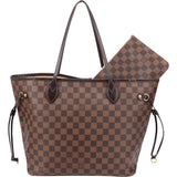 Louis Vuitton Damier Ebene Monogram Neverfull MM Shopper Handbag