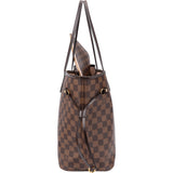Louis Vuitton Damier Ebene Monogram Neverfull MM Shopper Handbag