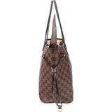 Louis Vuitton Damier Ebene Monogram Neverfull MM Shopper Handbag
