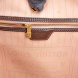 Louis Vuitton Damier Ebene Monogram Neverfull MM Shopper Handbag