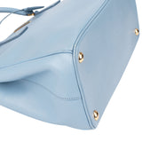 Prada Bleu Saffiano Leather Galleria Handabg