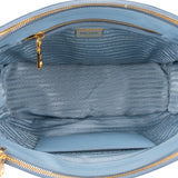 Prada Bleu Saffiano Leather Galleria Handabg