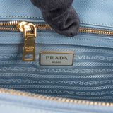 Prada Bleu Saffiano Leather Galleria Handabg