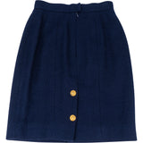 Chanel Bleu Tweed Skirt (DE 36 / FR 38)