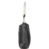 Prada Black Nylon Triangle Metal Hobo Bag