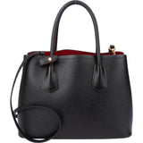 Prada Black Leather Double Handbag