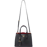 Prada Black Leather Double Handbag