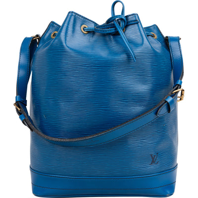 Louis Vuitton Bleu Epi Leather Sac Noe Grande Shoulder Bag