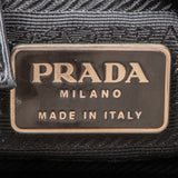 Prada Black Nylon Triangle Metal Hobo Bag