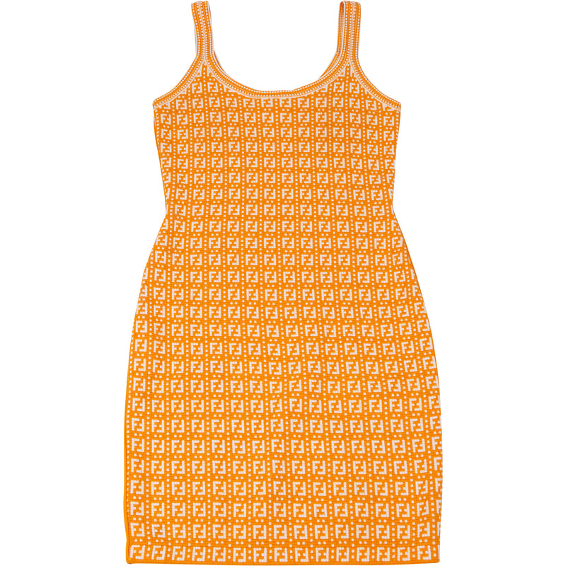 Fendi Multicolor Orange Viscose Dress (IT 36) - vintageandkickz