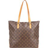 Louis Vuitton Canvas Monogram Cabas Mezzo Shoulder Bag