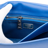 Prada Blue Saffiano Leather Single Flap Shoulder Bag