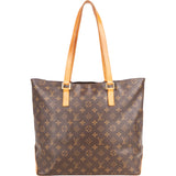 Louis Vuitton Canvas Monogram Cabas Mezzo Shoulder Bag