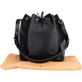 Louis Vuitton Noir Epi Leather Sac Noe Petit Shoulder Bag