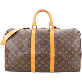 Louis Vuitton Canvas Monogram Keepall 45 Bandouliere