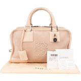 Loewe Rosa Claro Suede Amazona Handbag