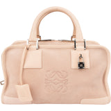 Loewe Rosa Claro Suede Amazona Handbag
