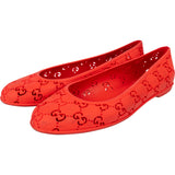 Gucci Red Rubber Ballerinas Shoes (37)