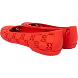 Gucci Red Rubber Ballerinas Shoes (37)