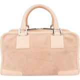 Loewe Rosa Claro Suede Amazona Handbag