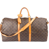 Louis Vuitton Canvas Monogram Keepall 55 Bandouliere