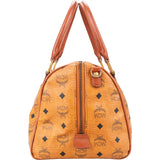 MCM Visetos Monogram Boston Handbag