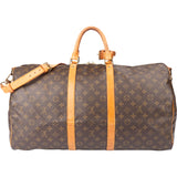 Louis Vuitton Canvas Monogram Keepall 55 Bandouliere