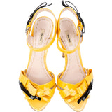 Miu Miu Yellow Patent Leather Ankle Sandals (36,5)