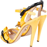 Miu Miu Yellow Patent Leather Ankle Sandals (36,5)