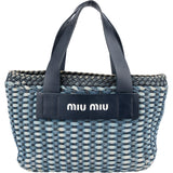 Miu Miu Braided Denim Bucket Handbag
