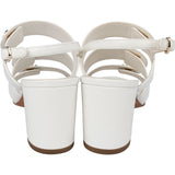 Chanel White Leather Triple Turnlock Sandals (37,5)