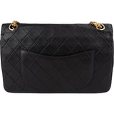 Chanel Quilted Lambskin 24K Gold Double Flap Shoulder Bag