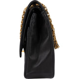 Chanel Quilted Lambskin 24K Gold Double Flap Shoulder Bag